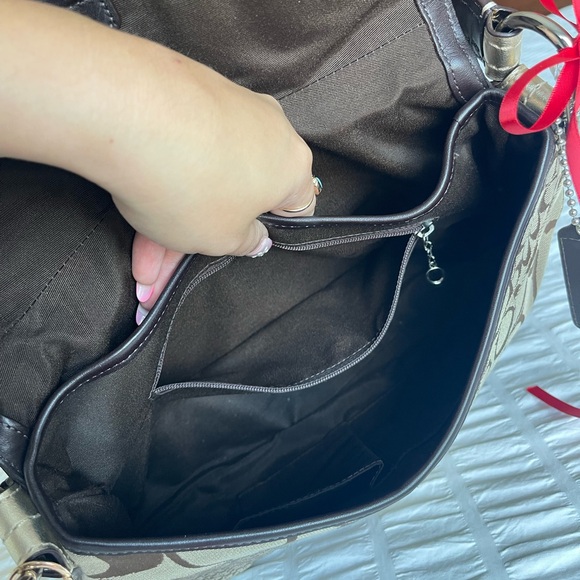 COACH SOHO Brown Signature Canvas Patchwork Hobo Bag - Picture 11 of 15